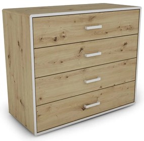 Komoda Capannoli 100 4s dub artisan/biela