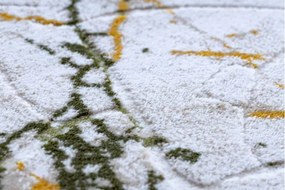 Koberec AKRYL DIZAYN 8986 slonová kosť/zelený