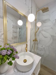 Laveo Pola, vysoká umývadlová batéria h-297, zlatá lesklá, LAV-BAP_G2ND