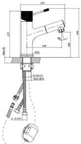 Cersanit S951-594 - Umývadlová batéria ZEN 19,4 cm lesklý chróm