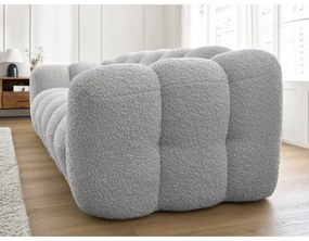 Svetlosivá pohovka z textílie buklé 232 cm Hippolyte – Bobochic Paris