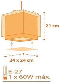 Dalber D-73452 - Detský luster DINOS 1xE27/60W/230V