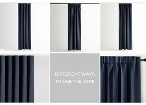 Restilo Záves Blackout Oxford Pleat indigo, 140 x 245 cm