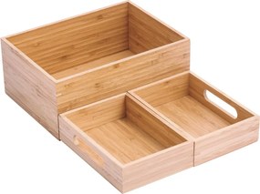 Bambusový kúpeľňový organizér na kozmetiku v prírodnej farbe Isalys – MSV