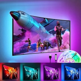 ECOLIGHT LED pásik za TV - 5V - 3m - 60LED/m - 43W - IP20 - RF17