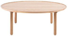 Okrúhly konferenčný stolík z dubového dreva v prírodnej farbe ø 100 cm Mu - Gazzda