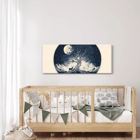 Obraz – Magický strom s jeleňom I. (120x50 cm)