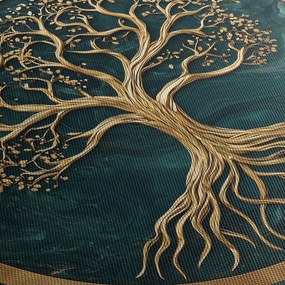 Obraz – Zlatý strom života v mramore (90x60 cm)