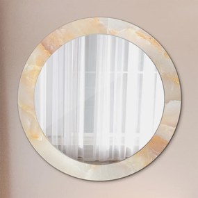 Okrúhle ozdobné zrkadlo na stenu Mramorový onyx fi 70 cm