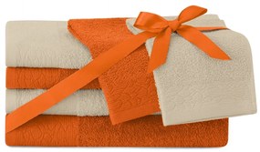 Sada 6 ks uterákov FLOSS klasický štýl oranžová