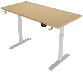 Herný stôl BR01 svetlohnedý s bielym rámom 140 cm