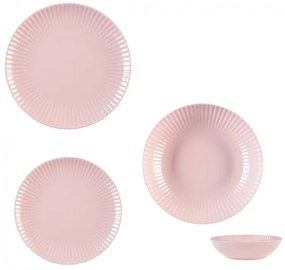 LUBIANA Daisy pink tanierová súprava, 18 ks