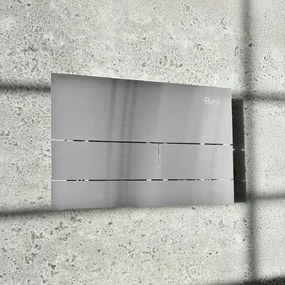 Rea, tlačidlo na splachovanie k podomietkovým systémom WC K011A-Q Rea T, brúsená oceľ, REA-E0057