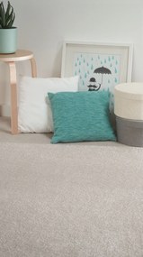 Lano, Metrážny koberec Aura 230, na mieru, šíře 4m,5m, béžová, ab (mriežka), chodba / predsieň