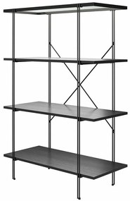 Čierna knižnica v dekore duba 79x117 cm Wainwright - Queer Eye