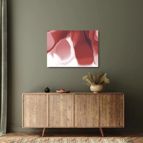 Sklenený obraz - Červená abstraktná kvetina N⁰3 (70x50 cm)