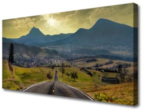 Obraz Canvas Cesta hora krajina 120x60 cm
