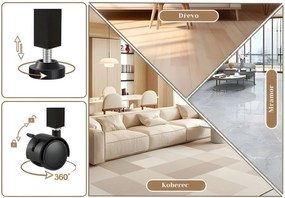 Servírovací vozík Houseland Lexo hnědý/černý