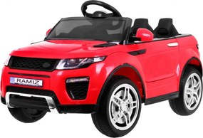 Ramiz Elektrické autíčko Rapid Racer pre deti, červené SUV + diaľkové ovládanie
