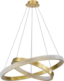 Toolight Toolight, LED stropné svietidlo 60cm, 55W, 3500lm + diaľkové ovládanie, APP1772-CP, zlatá matná, OSW-06351