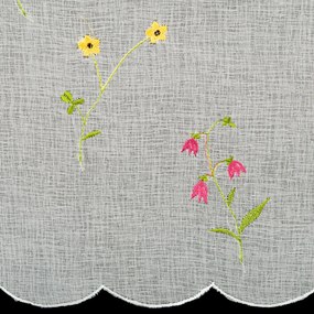 KRÁTKA ZÁCLONA NA PÚTKACH MARIKA 150X70 CM KVETY