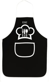 Kuchynská zástera Chef EMI, čierna
