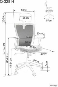 SI Otočná stolička Q-328H čierna