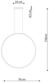 Thoro TH.248 - LED Luster na lanku RIO LED/50W/230V CRI90 3000K pr. 78 cm zlatá