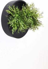 Kvetináč na stenu MURA, sklolaminát, Ø 40 cm, čierna