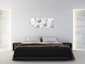 Obraz - Zlatá labuť na vode (120x50 cm)