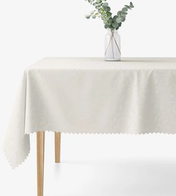 Goldea sviatočný hranatý teflónový obrus - smotanový s veľkými ornamentmi 80 x 80 cm