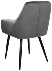 Jedálenská stolička ATLANTA zamatová, grafitová