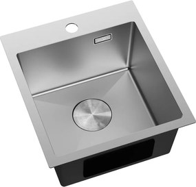 Mexen Solix, 1-komorový nerezový drez 400 x 450 mm, brúsená oceľ, 6401401000-01