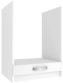Kuchynská skrinka Belini spodná pre vstavanú rúru 60 cm biely mat bez pracovnej dosky  OR SDP60/0/WT/WT/0/U