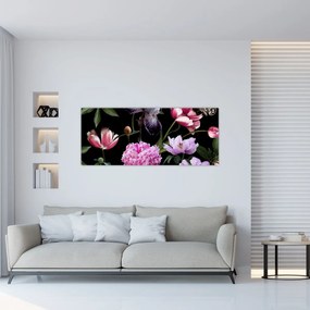 Obraz - Ilustrácie kvetov (120x50 cm)