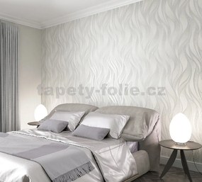 Vliesové tapety na stenu Hailey 82234, rozmer 10,05 m x 0,53 m, vlnovky strieborno-hnedé, NOVAMUR 6794-40