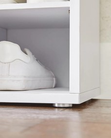 VASAGLE Skrinka na topánky s lavicou 105 cm biela