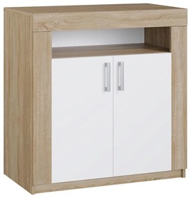 Komoda Livia  80 biela + Dub Sonoma