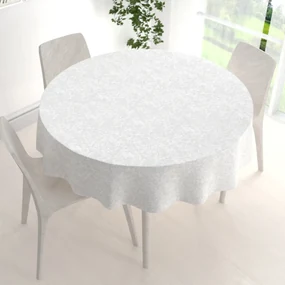 Biante Teflónový okrúhly obrus TF-032 Venezia biely Ø 100 cm