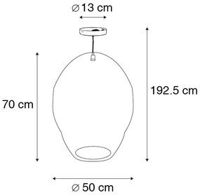 Orientálne závesné svietidlo zlaté 70 cm - Nidum