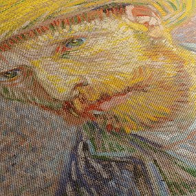 Obraz - Vincent van Gogh, Self-Portrait with a Straw Hat (The Potato Peeler), reprodukcia (90x60 cm)