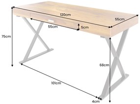 Dizajnový písací stôl Factor 120 cm Sheesham