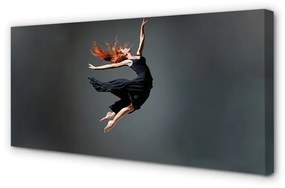 Obraz canvas Žena v čiernych šatách 120x60 cm