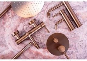 REA-P8807 - Sprchový set s termostatickou batériou LUNGO, kartáčovaná meď