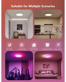 Govee - LED RGBICWW stmievateľné stropné svietidlo LED/29W/230V pr. 30 cm matné Wi-Fi