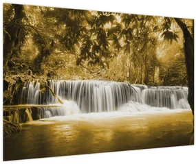 Obraz - Vodopád, vintage (90x60 cm)