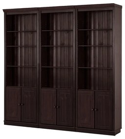 Hnedá knižnica z borovicového dreva 222x223 cm Anita – Støraa