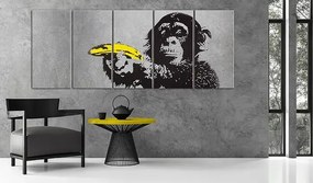 Obraz - Monkey and Banana Veľkosť: 225x90, Verzia: Na talianskom plátne