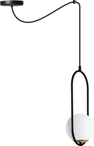 Závesné svietidlo Florence Spider, 1x biele sklenené tienidlo, b/g, U