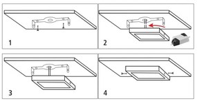 LED Stropné svietidlo LED/12W/230V 2700K 16,3x16,3 cm biela